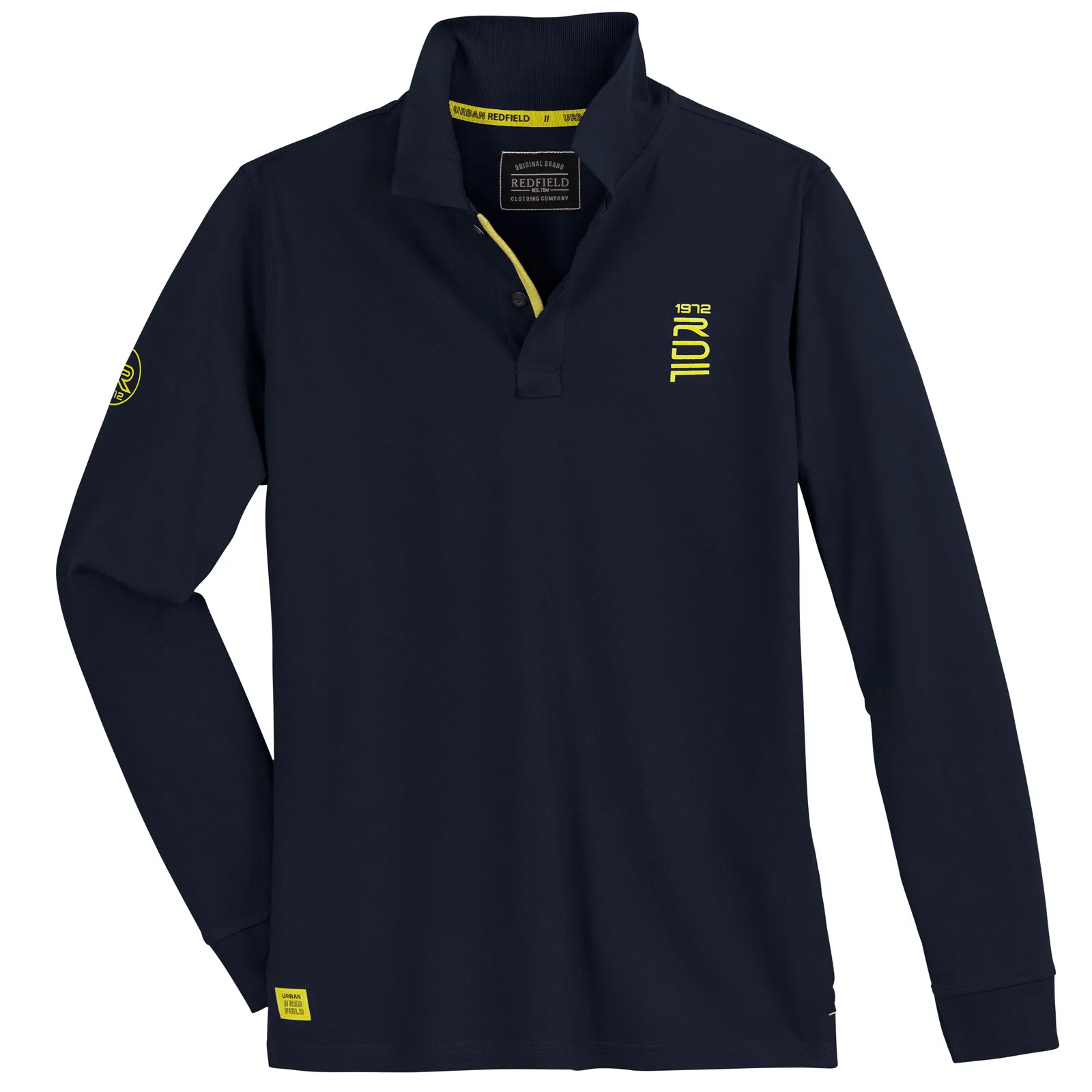 -----Redfield  poloshirt lange mouw donkerblauw 1972 RDF----