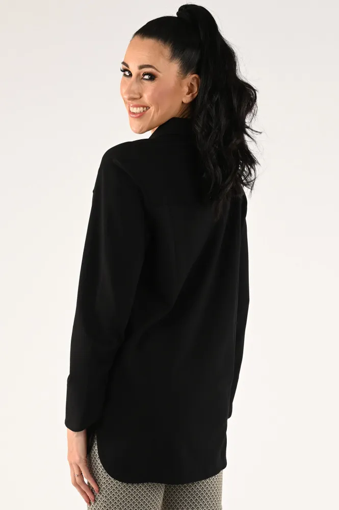 -Sani Blu Blouse lange mouw Zwart  