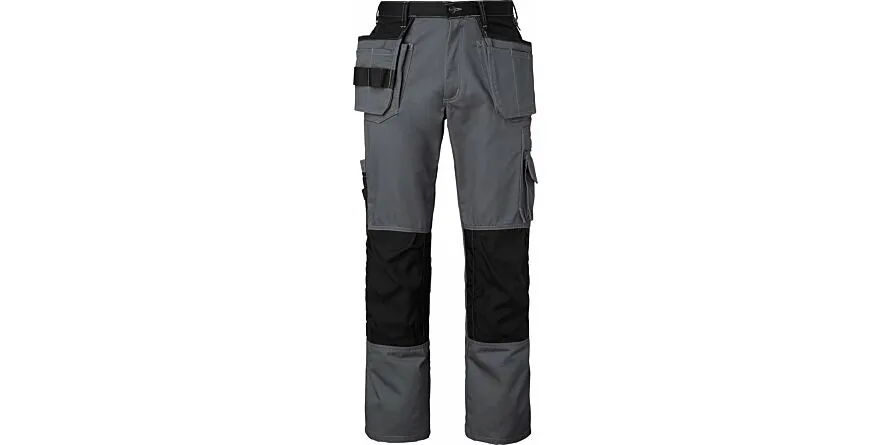 193 Lange Ambachtsbroek, Unisex, Grijs/Zwart, 26