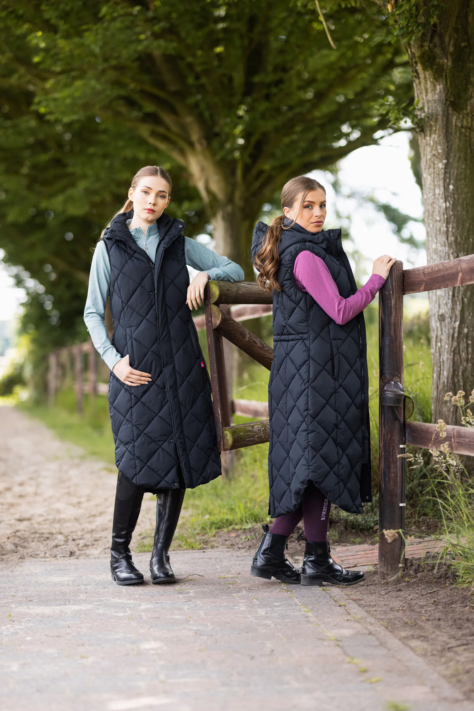 B Vertigo Gewatteerde lange bodywarmer