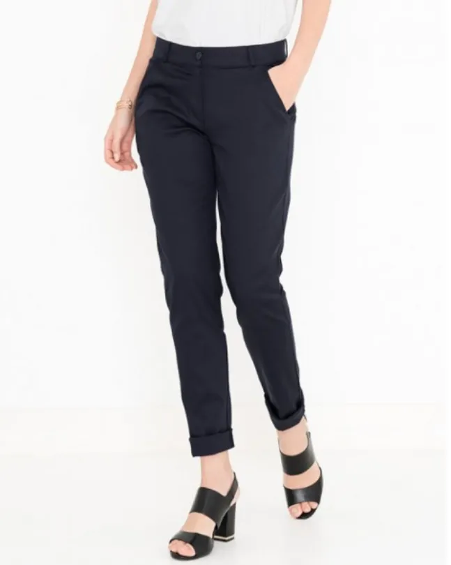 Broek tencel Hazel, donkerblauw – MISS GREEN