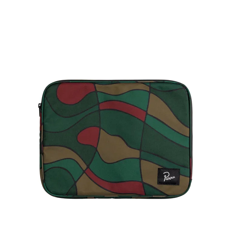 By Parra Trees in Wind Laptop Sleeve Camo Green
