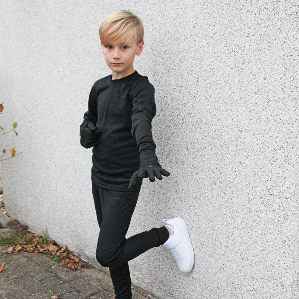 Campri Junior - 2-Pack - Thermo shirt lange mouw - Zwart