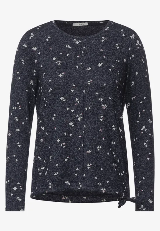 CECIL Cosy gemêleerd damesshirt met lange mouwen