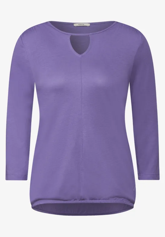 CECIL Shirt met lange mouwen en uitsnijding