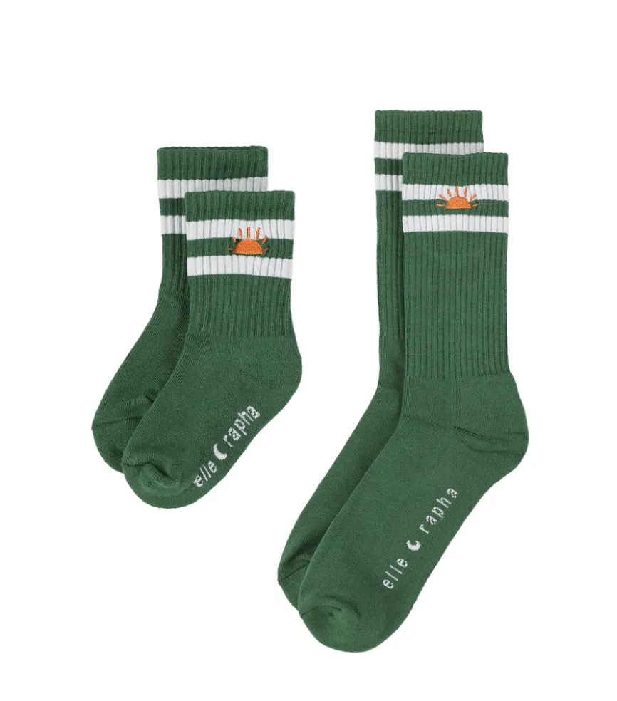 Elle and Rapha sokken Kids Green grass (maat 23/26-35/37)
