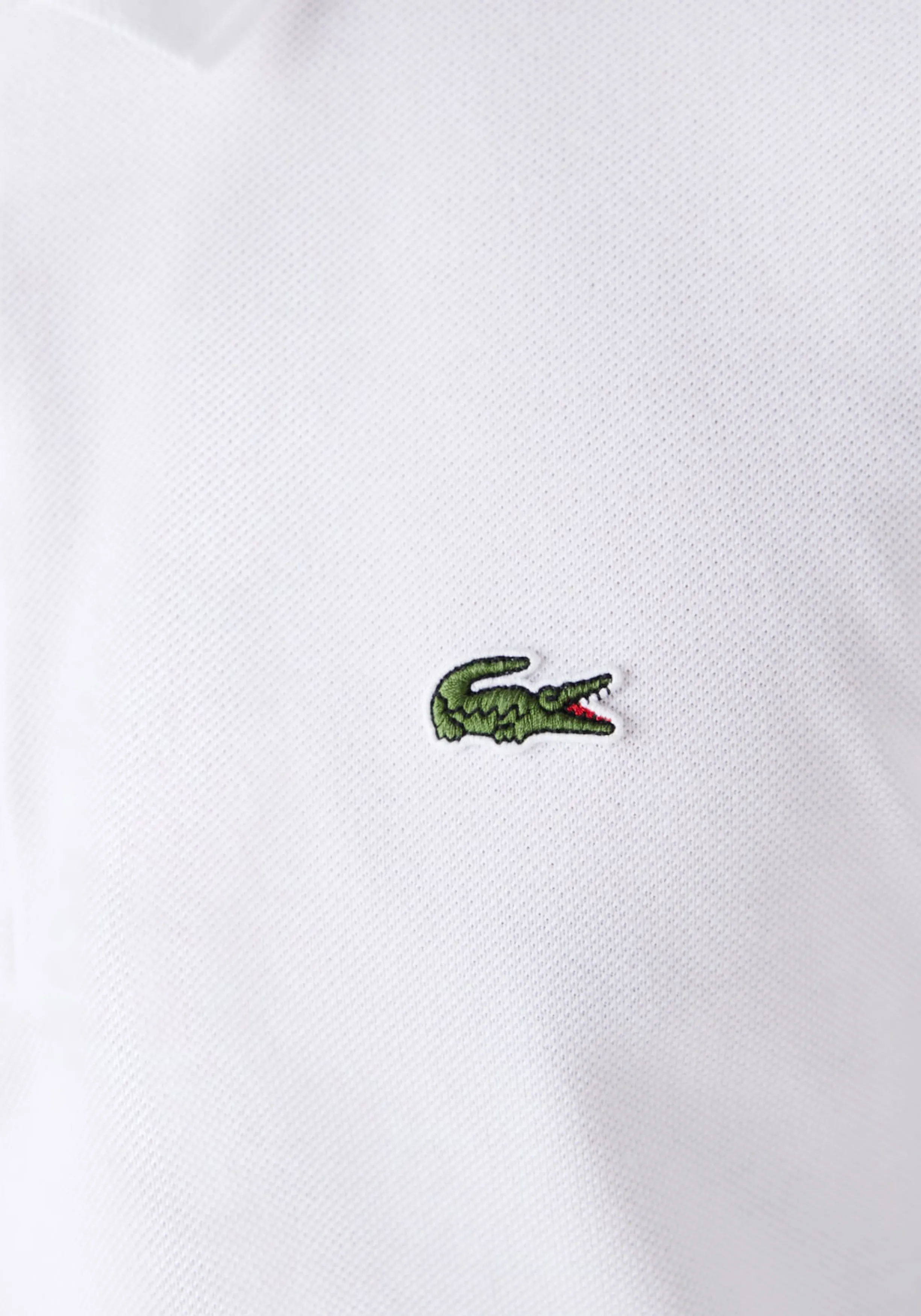 Lacoste Slim Fit polo lange mouw, wit