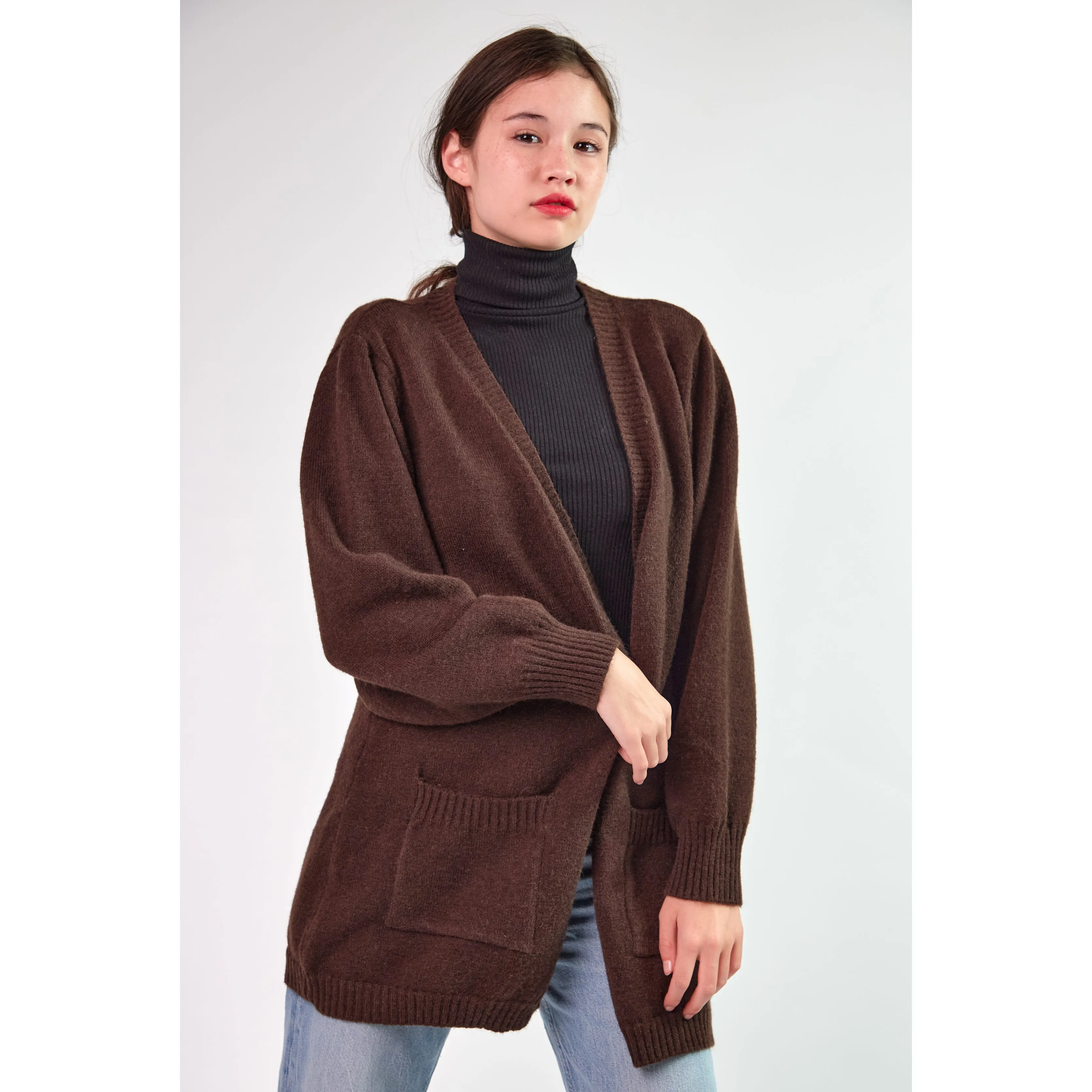 Loungewear open vest lange mouwen
