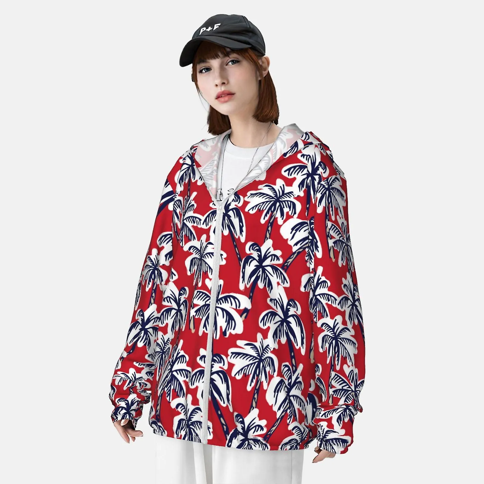 Nautische ankers1 UPF 50+ Zonwerende kleding met lange mouwen, Visshirt Lange mouw ritssluiting kl1575