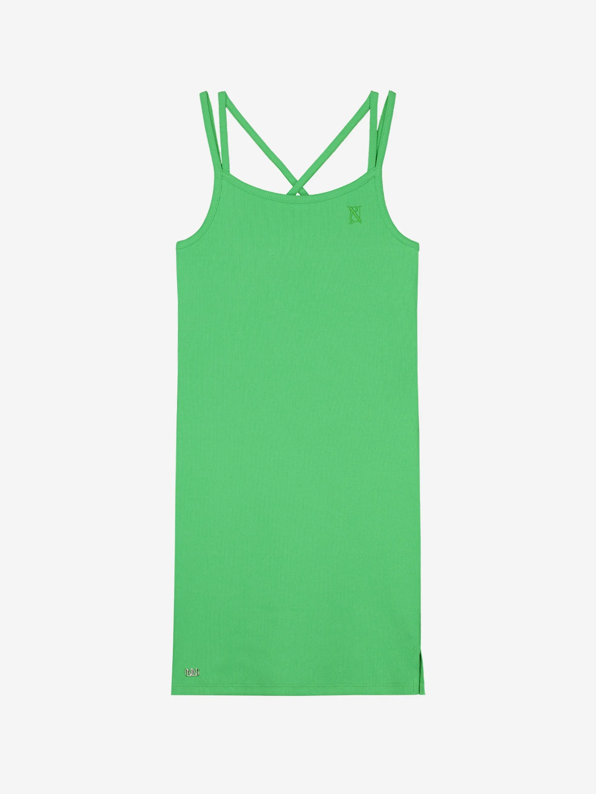 Nik & Nik NIK&NIK FITTED JURK RIB DRESS Green