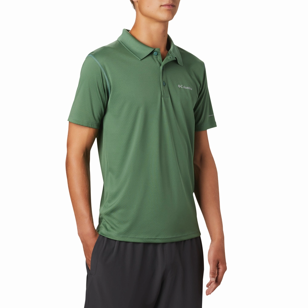 Polo Columbia Men Zero Rules Shirt Thyme Green