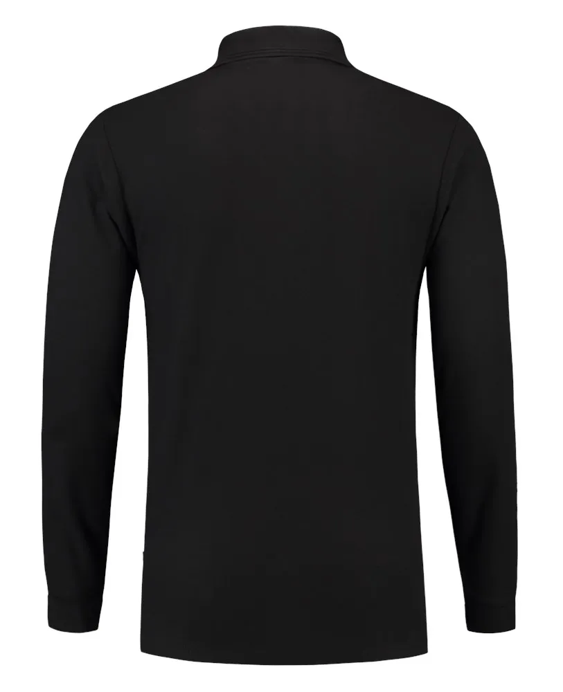 POLOSHIRT LANGE MOUW BLACK 3XL