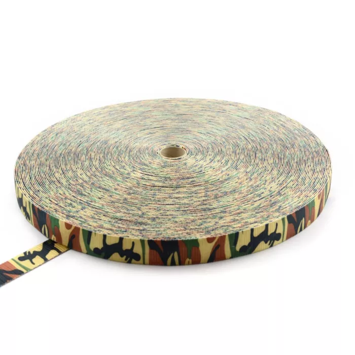 Polyester band Army green - 50mm - 7500kg - Rol - 100m - Militaire print