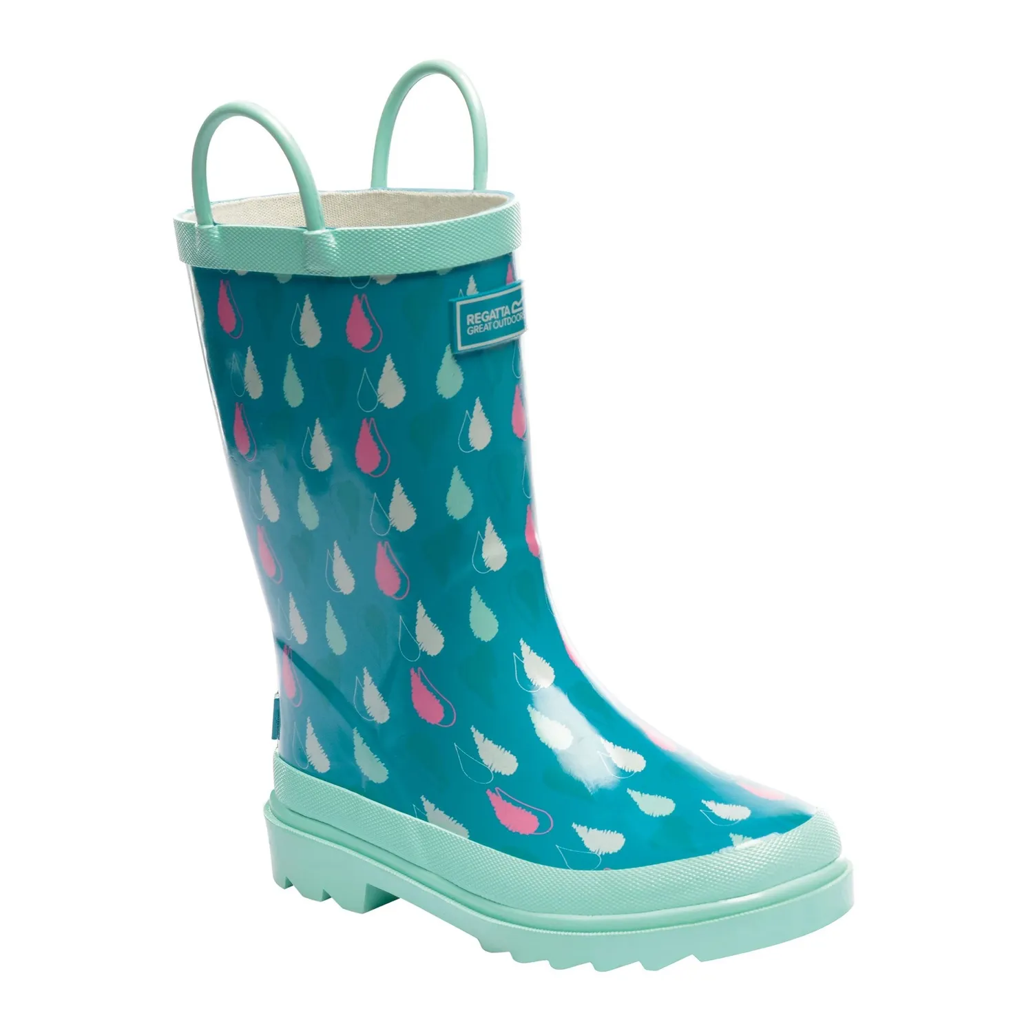 Regenlaars Regatta Kids Minnow Welly Aqua Mint Green