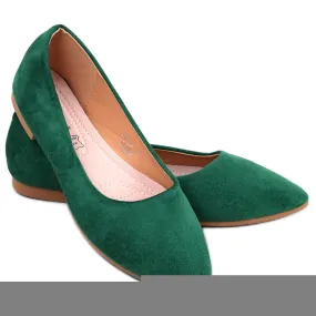 Seastar Keys Green leren ballerina's met binnenzool groente