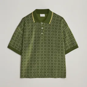 Short Sleeve Monogram Polo Green
