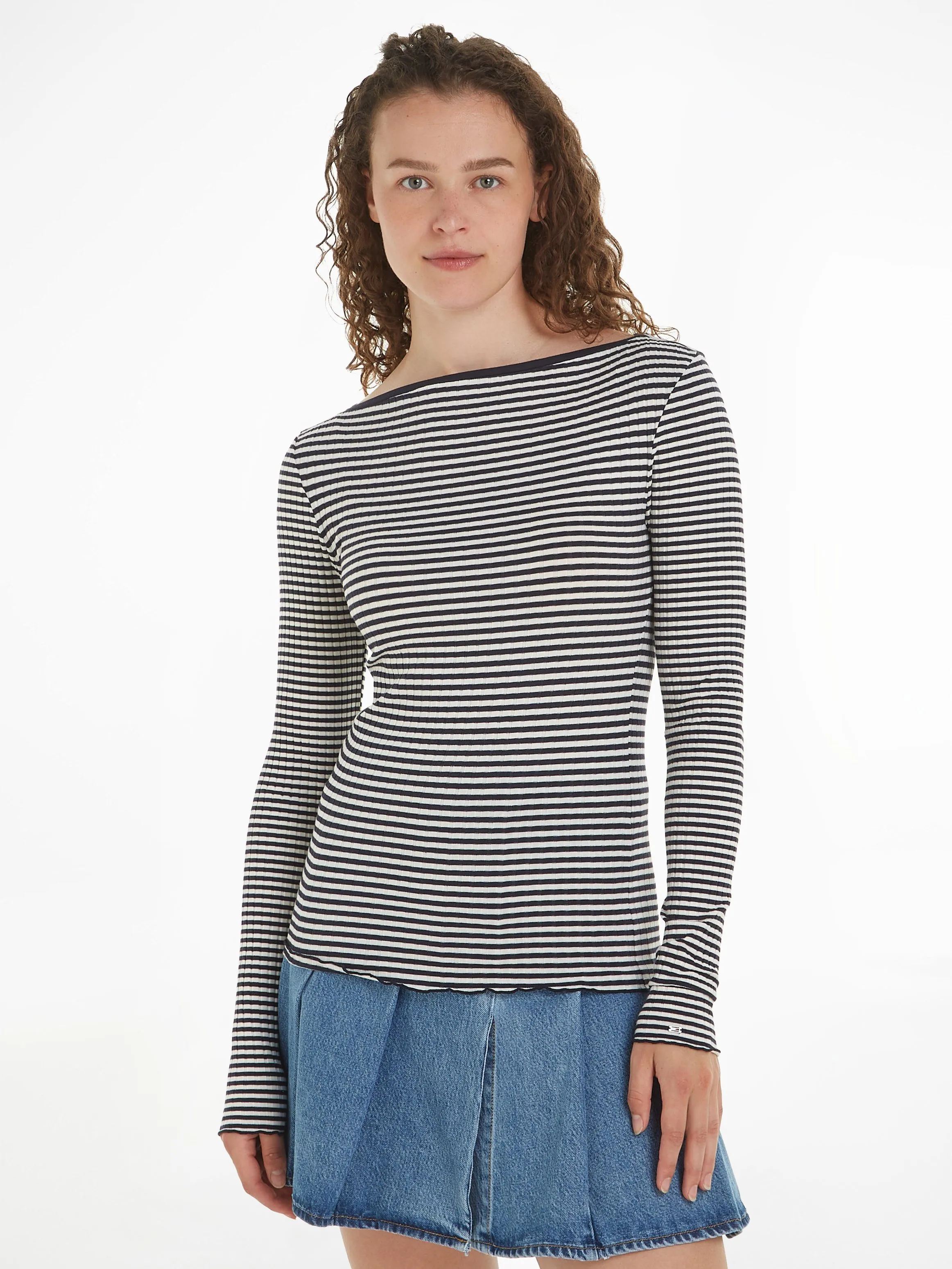 Tommy Hilfiger Shirt met lange mouwen met gestreept patroon