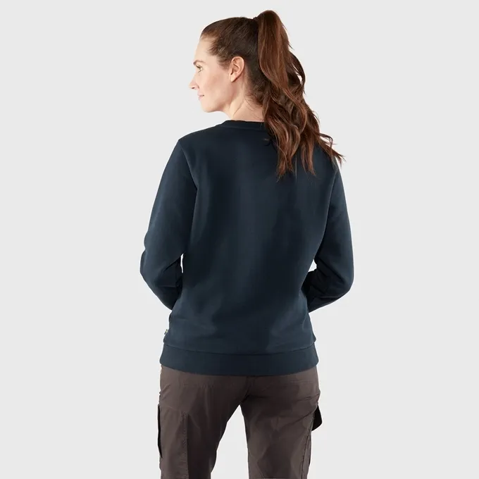 Trui Fjällräven Women Fjällräven Logo Sweater Deep Patina Misty Green