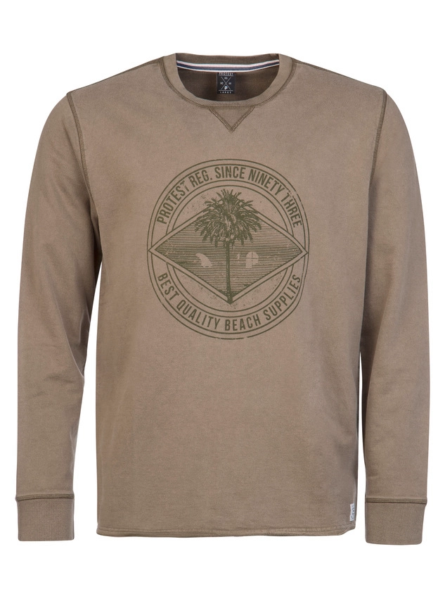 Trui Protest Men Dilstone Sweatshirt Camo Green