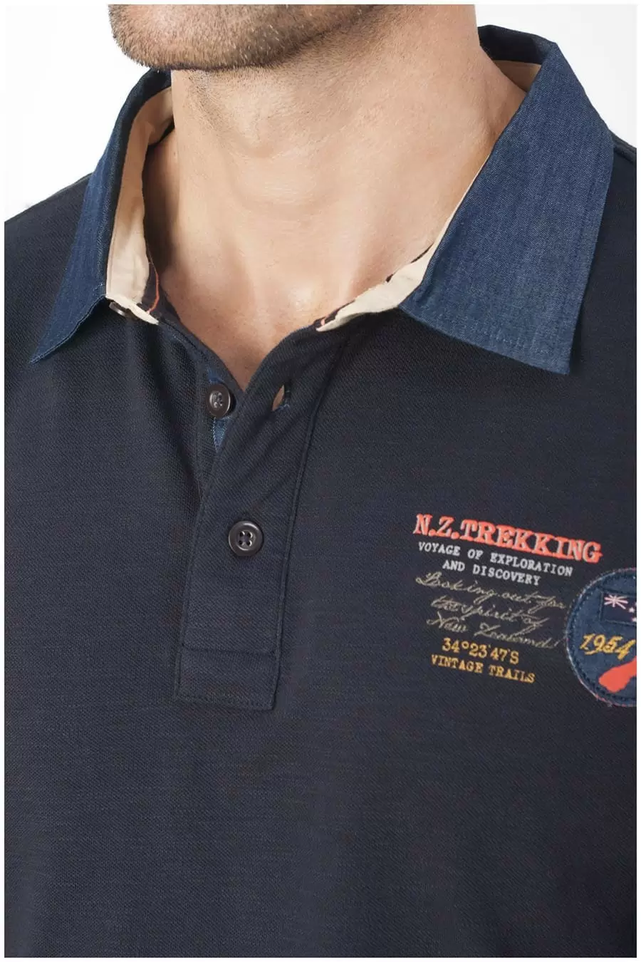 Uni lange mouw polo van Redfield