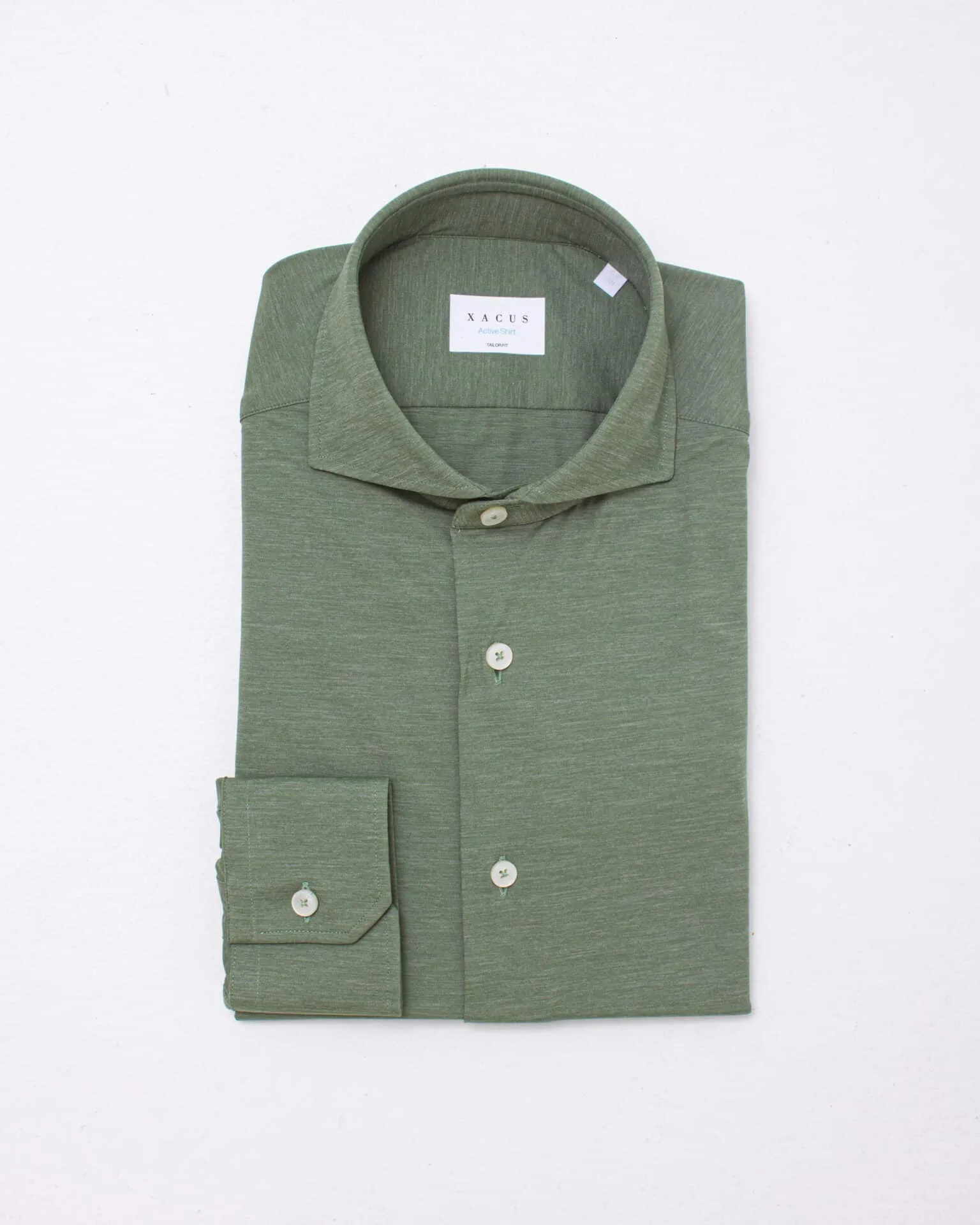 Xacus Active Shirt Camica Jersey Tessuto Tecnico Green Melange